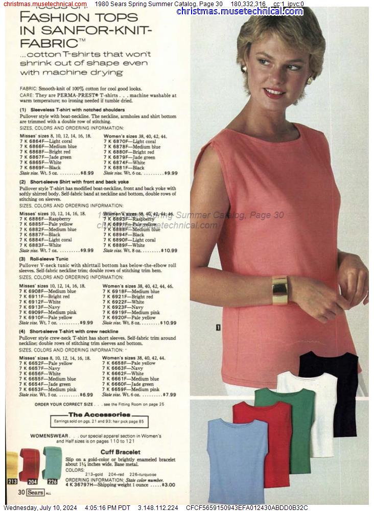1980 Sears Spring Summer Catalog, Page 30