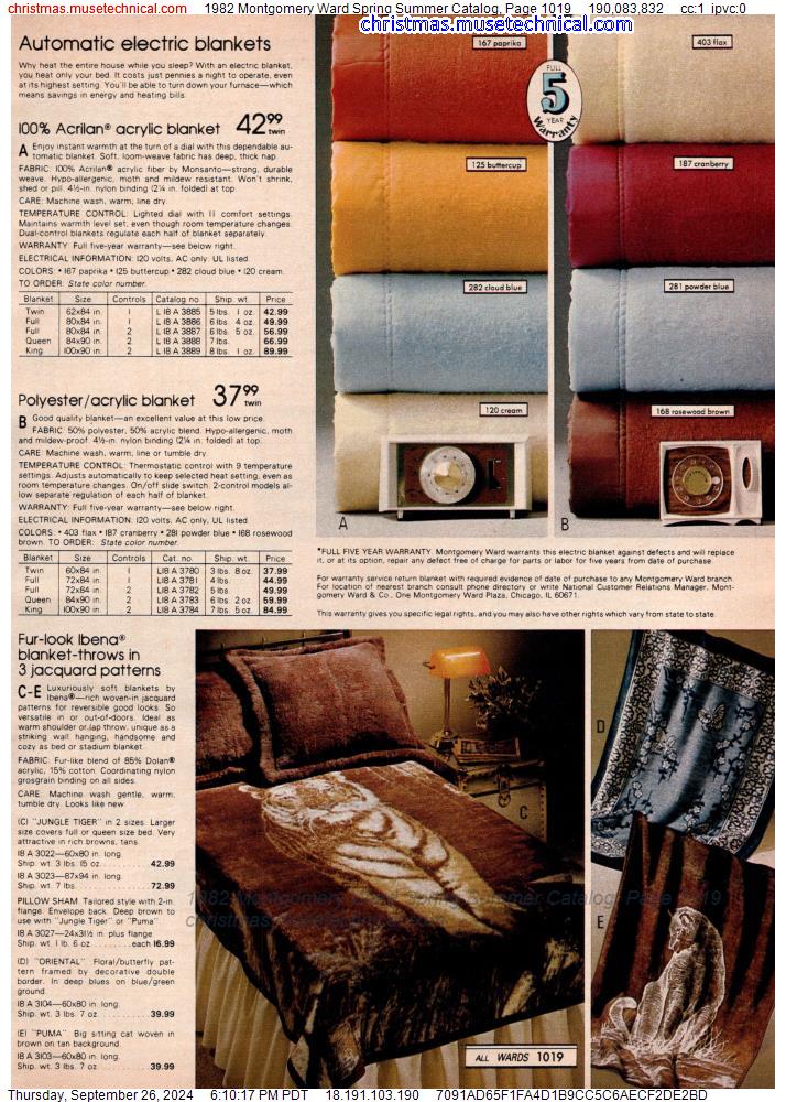 1982 Montgomery Ward Spring Summer Catalog, Page 1019