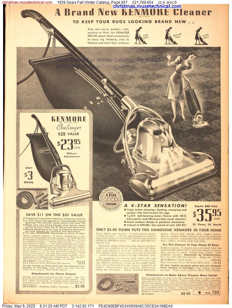1939 Sears Fall Winter Catalog, Page 857