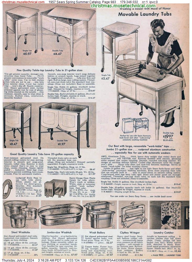 1957 Sears Spring Summer Catalog, Page 983