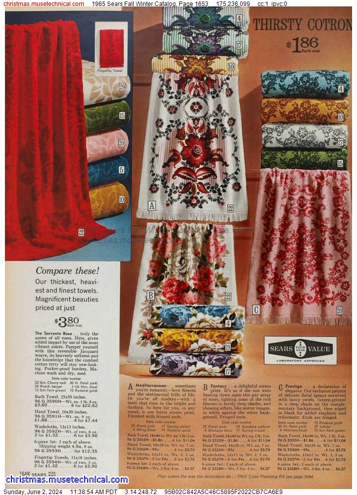 1965 Sears Fall Winter Catalog, Page 1653