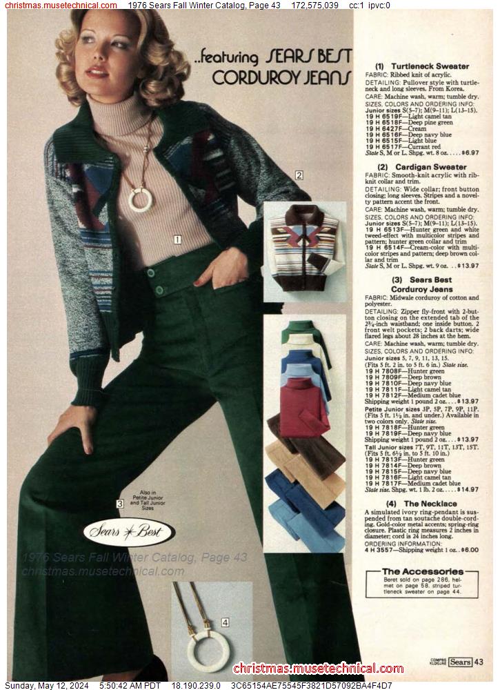 1976 Sears Fall Winter Catalog, Page 43