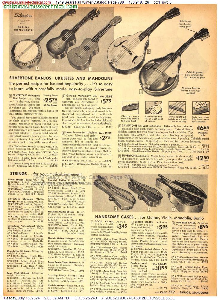 1949 Sears Fall Winter Catalog, Page 780