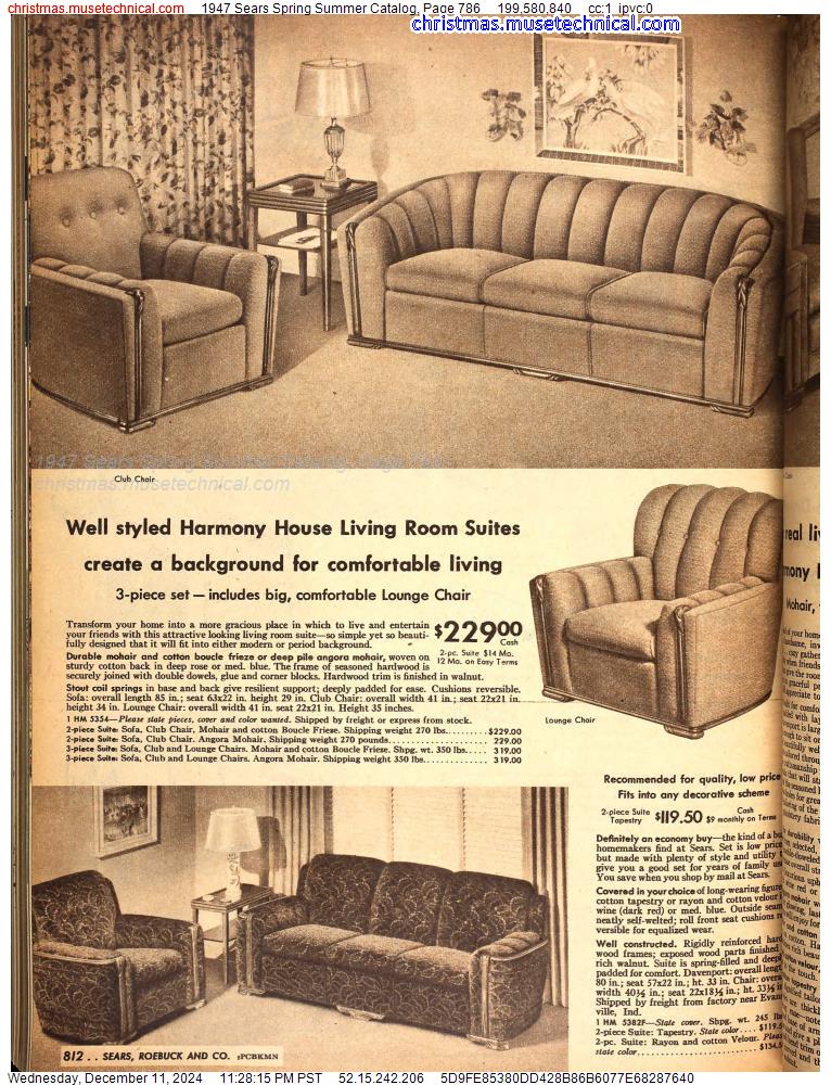 1947 Sears Spring Summer Catalog, Page 786