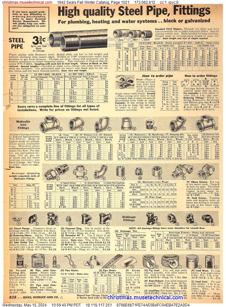 1942 Sears Fall Winter Catalog, Page 1021