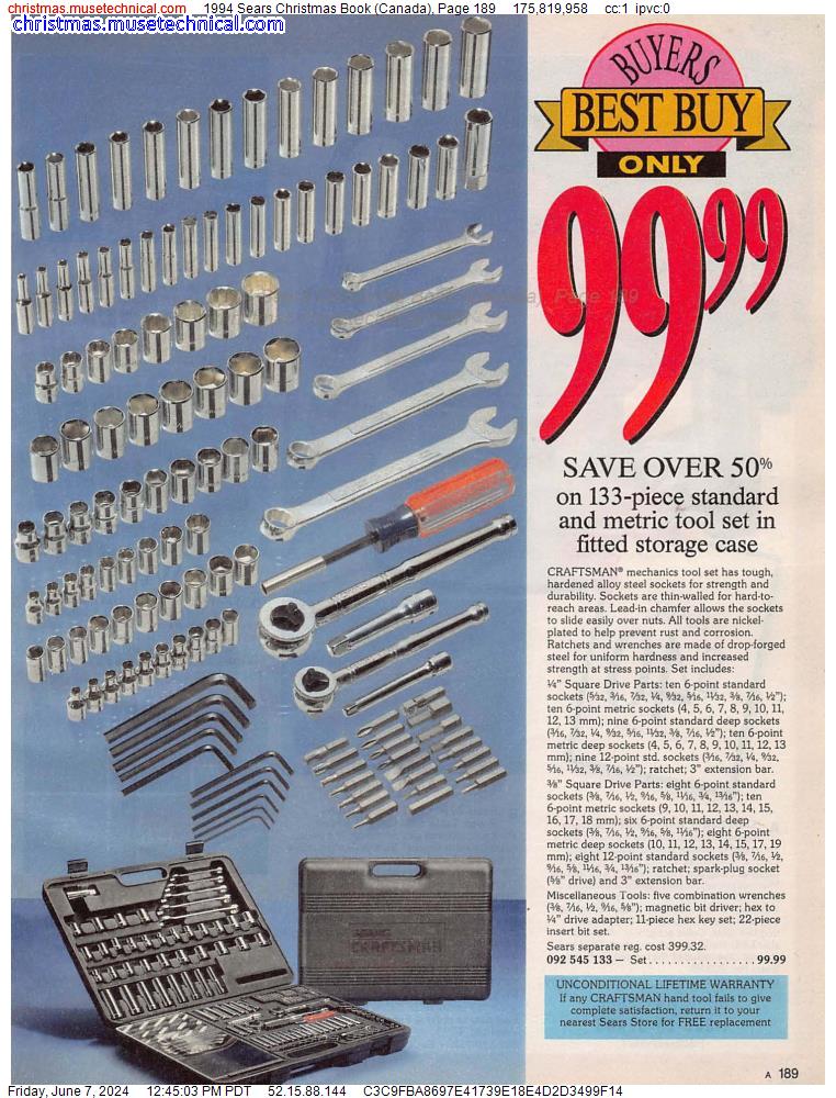 1994 Sears Christmas Book (Canada), Page 189