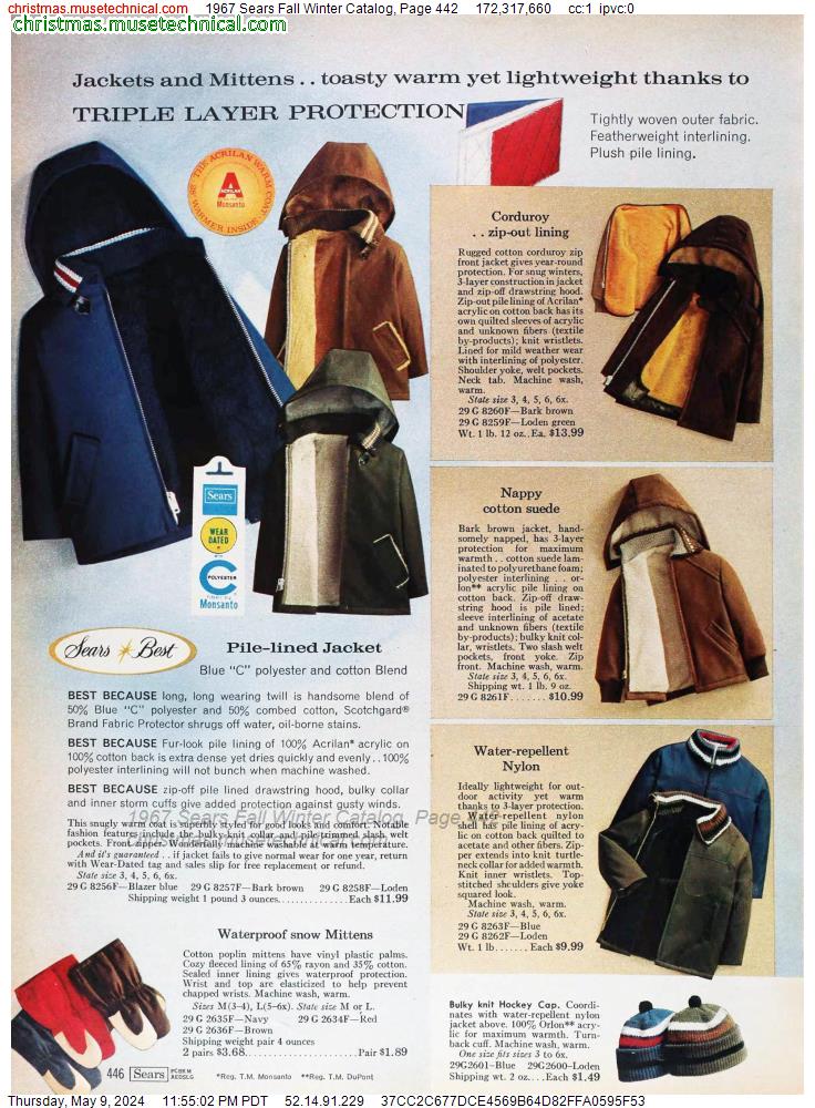 1967 Sears Fall Winter Catalog, Page 442
