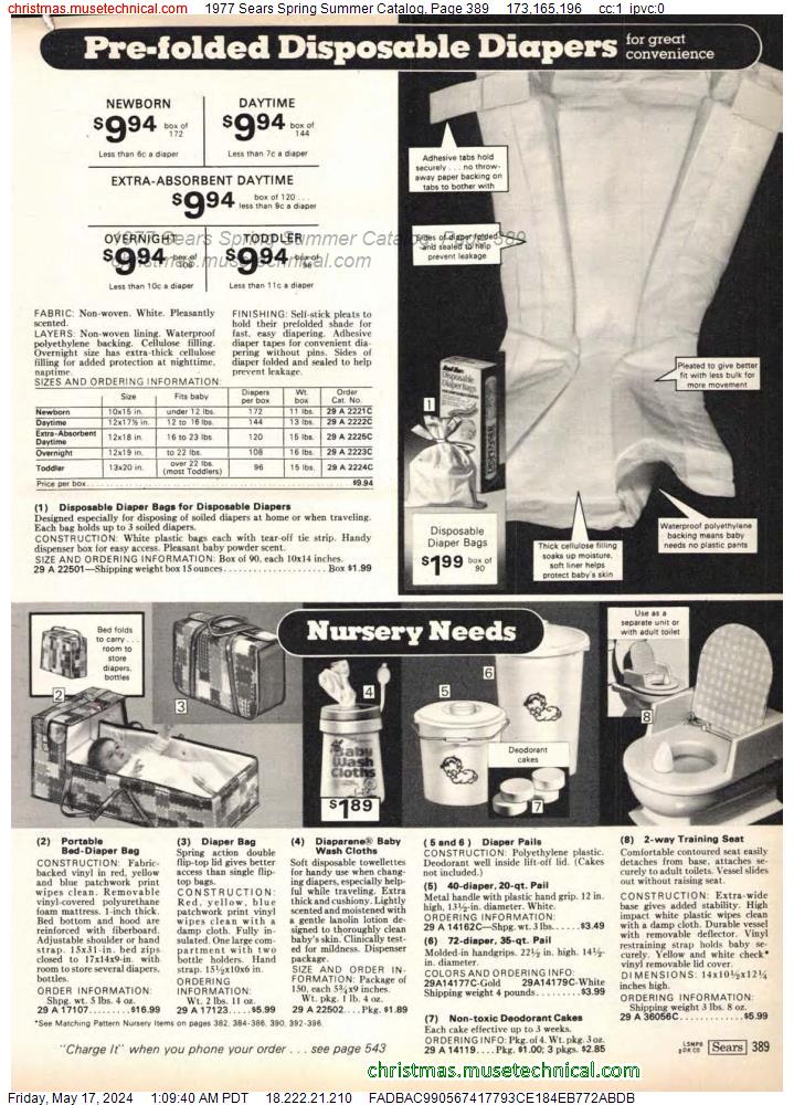 1977 Sears Spring Summer Catalog, Page 389