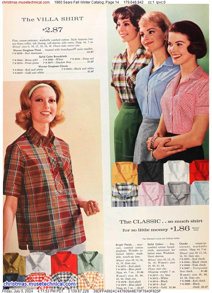 1960 Sears Fall Winter Catalog, Page 14