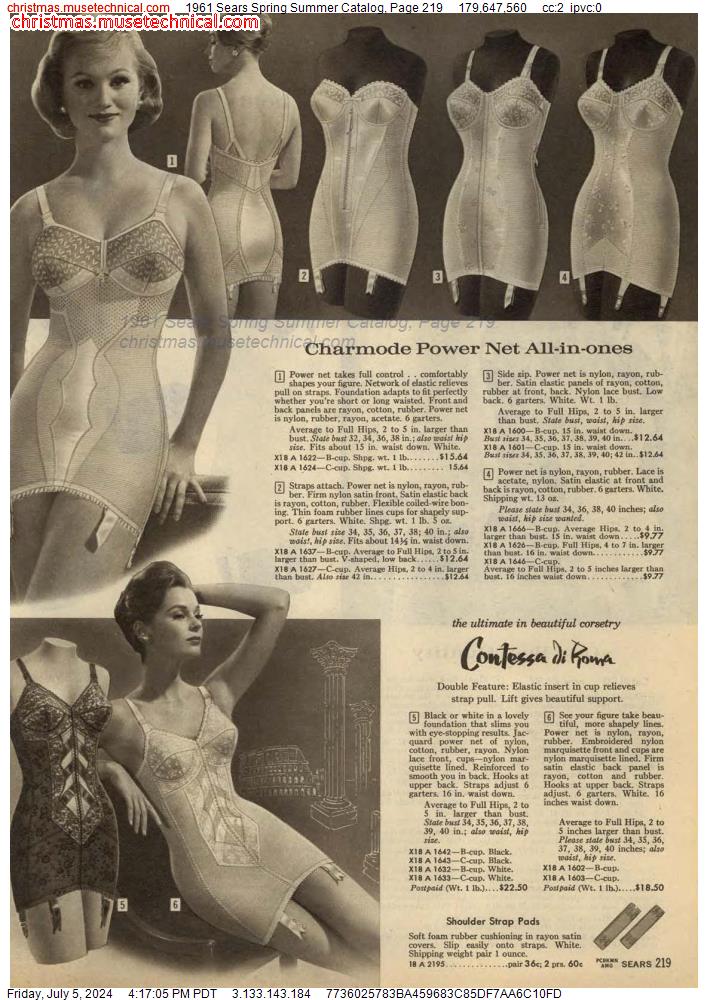 1961 Sears Spring Summer Catalog, Page 219