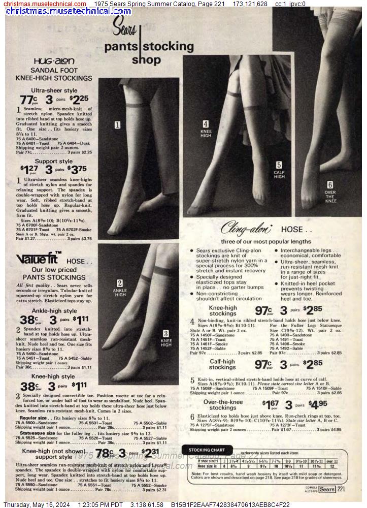 1975 Sears Spring Summer Catalog, Page 221