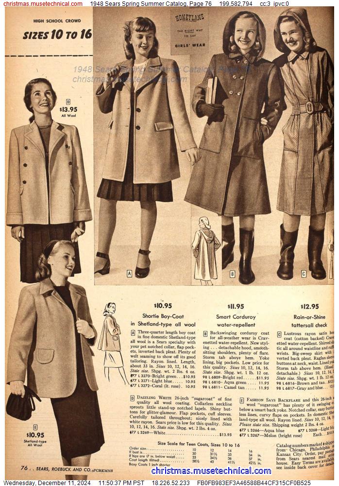 1948 Sears Spring Summer Catalog, Page 76