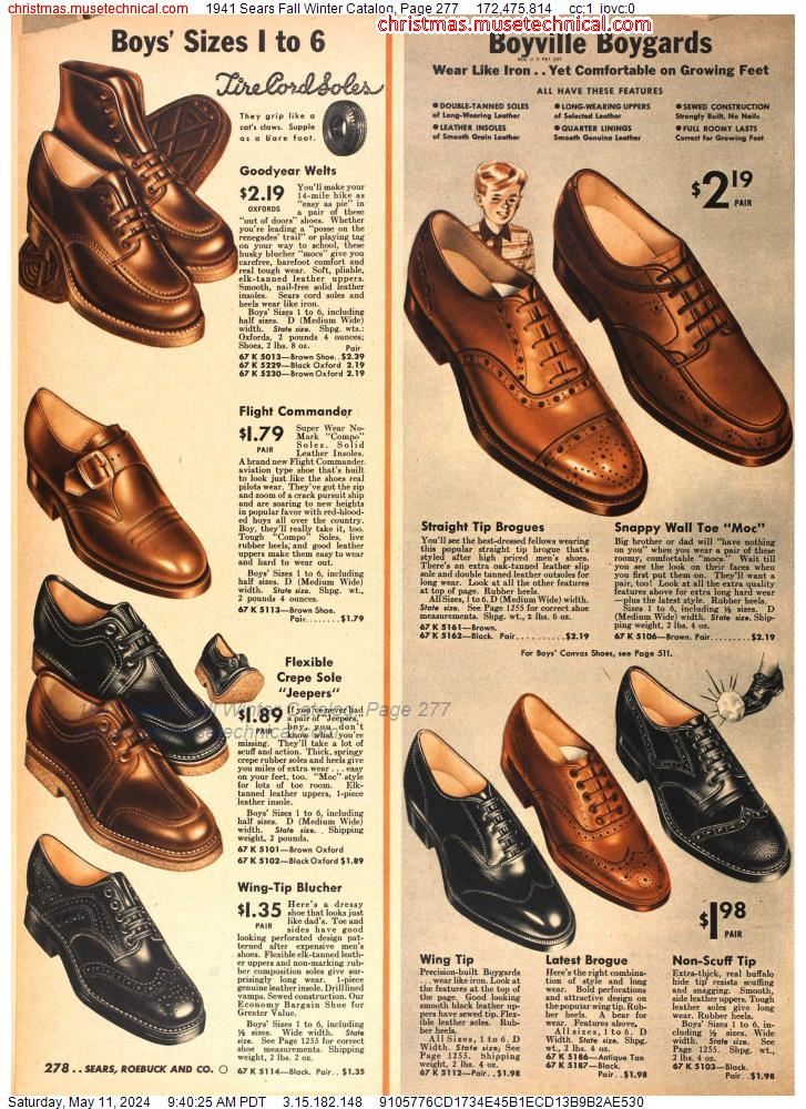 1941 Sears Fall Winter Catalog, Page 277