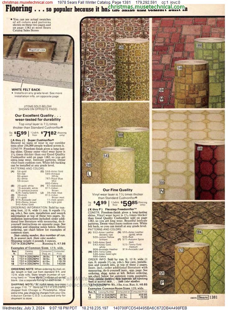 1978 Sears Fall Winter Catalog, Page 1381