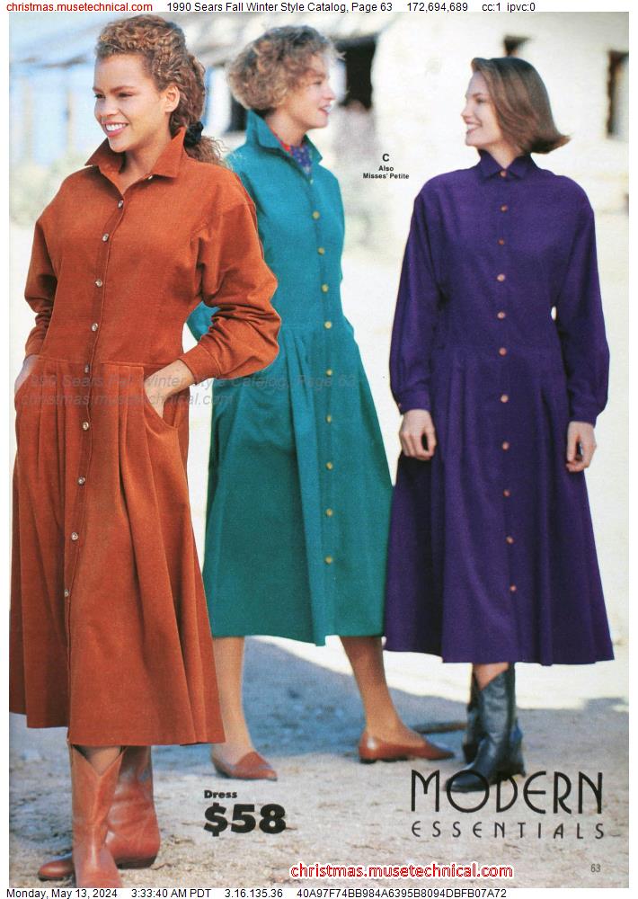 1990 Sears Fall Winter Style Catalog, Page 63