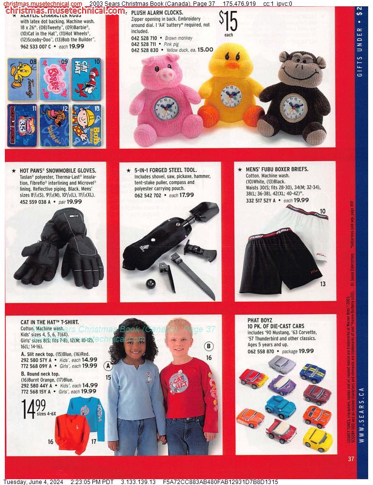 2003 Sears Christmas Book (Canada), Page 37