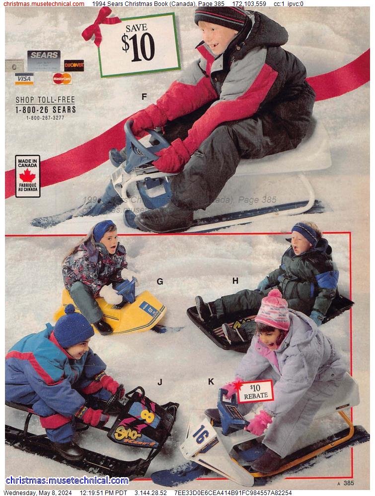 1994 Sears Christmas Book (Canada), Page 385