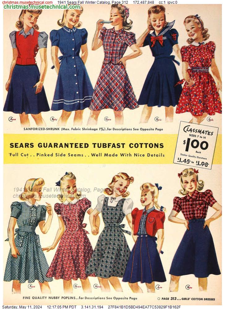 1941 Sears Fall Winter Catalog, Page 312