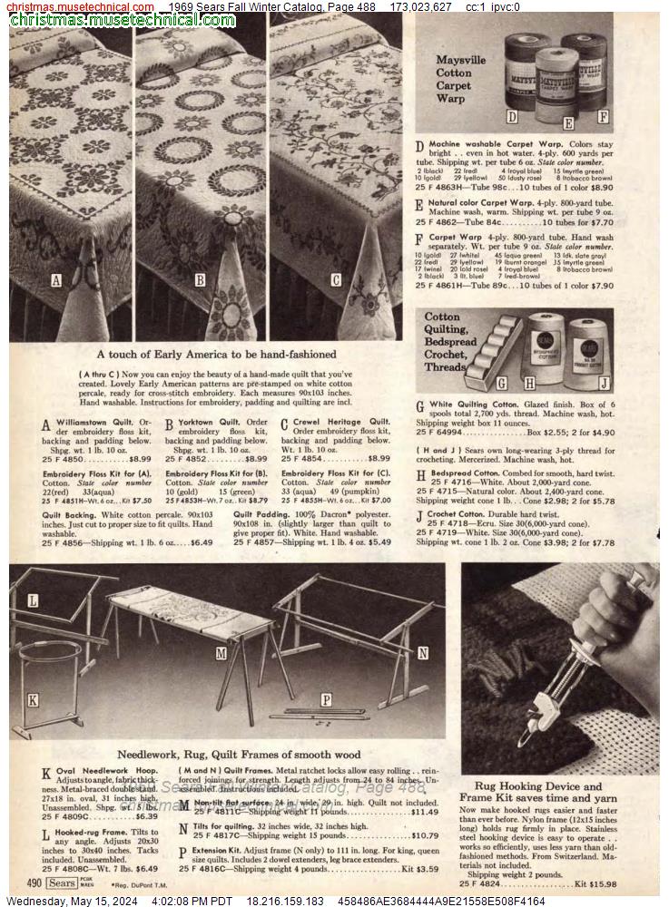 1969 Sears Fall Winter Catalog, Page 488