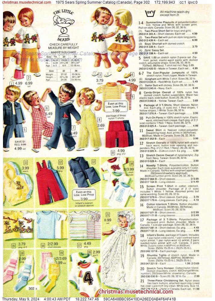 1975 Sears Spring Summer Catalog (Canada), Page 302