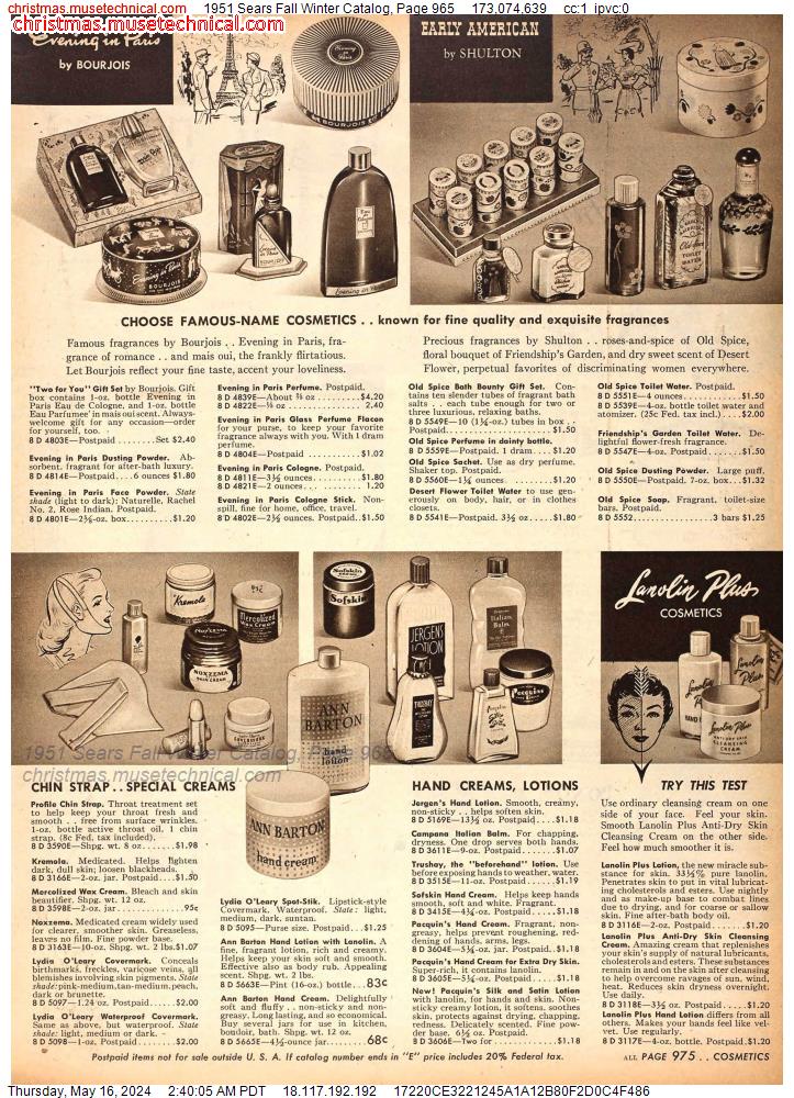1951 Sears Fall Winter Catalog, Page 965