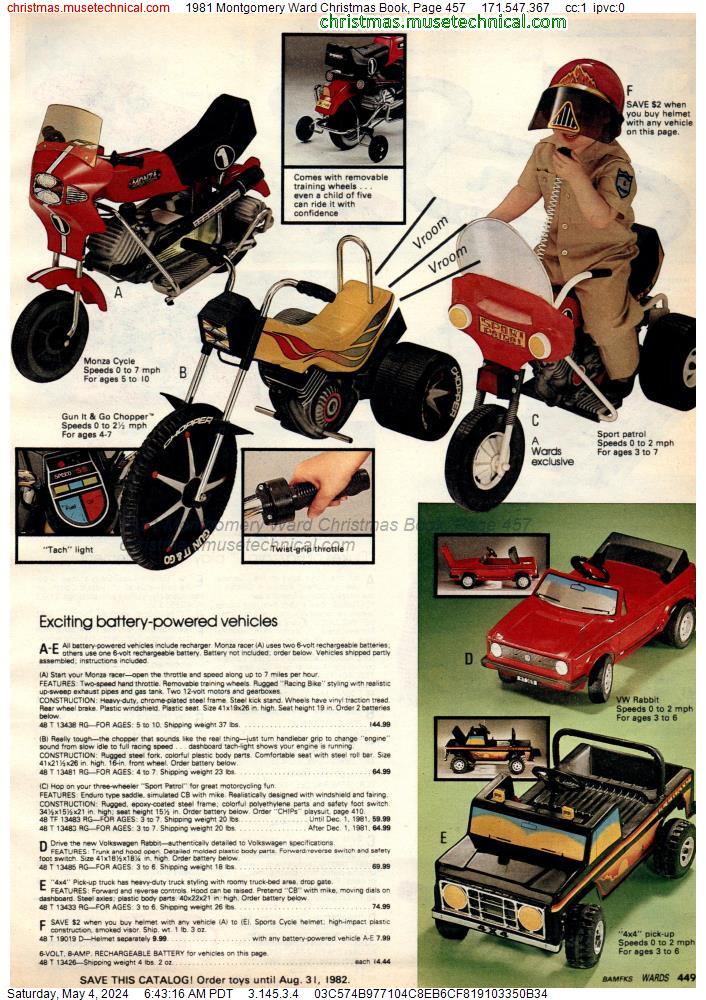1981 Montgomery Ward Christmas Book, Page 457