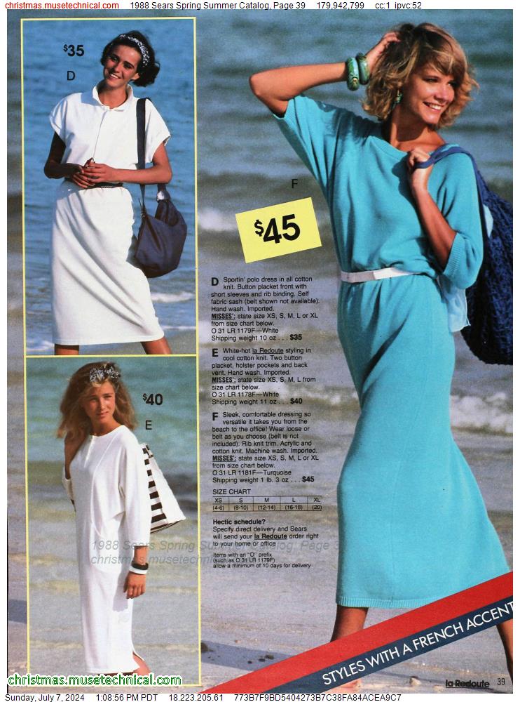 1988 Sears Spring Summer Catalog, Page 39