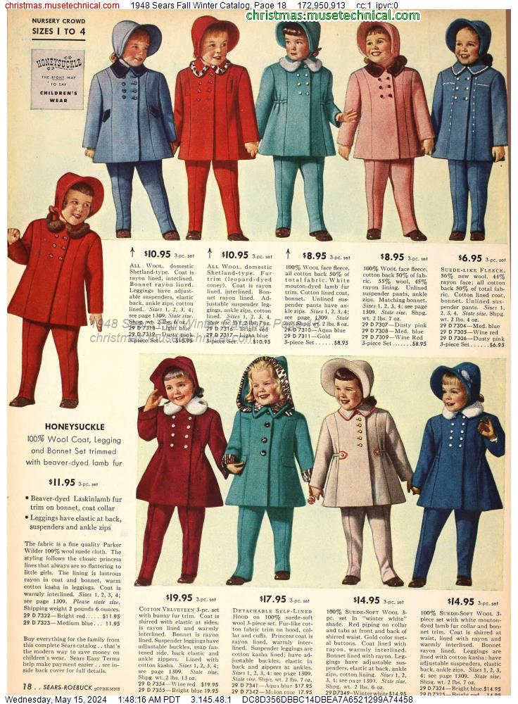 1948 Sears Fall Winter Catalog, Page 18