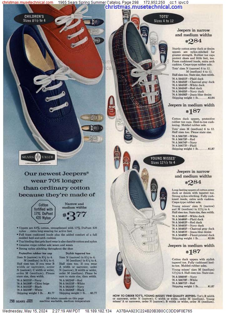 1965 Sears Spring Summer Catalog, Page 298