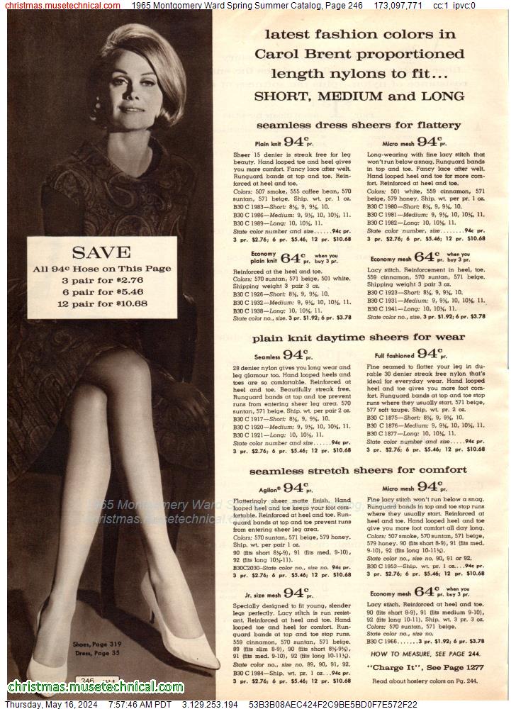 1965 Montgomery Ward Spring Summer Catalog, Page 246