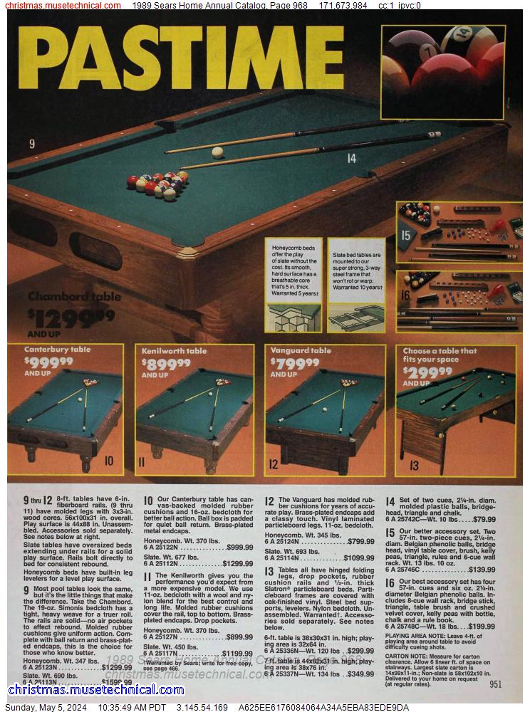 1989 Sears Home Annual Catalog, Page 968