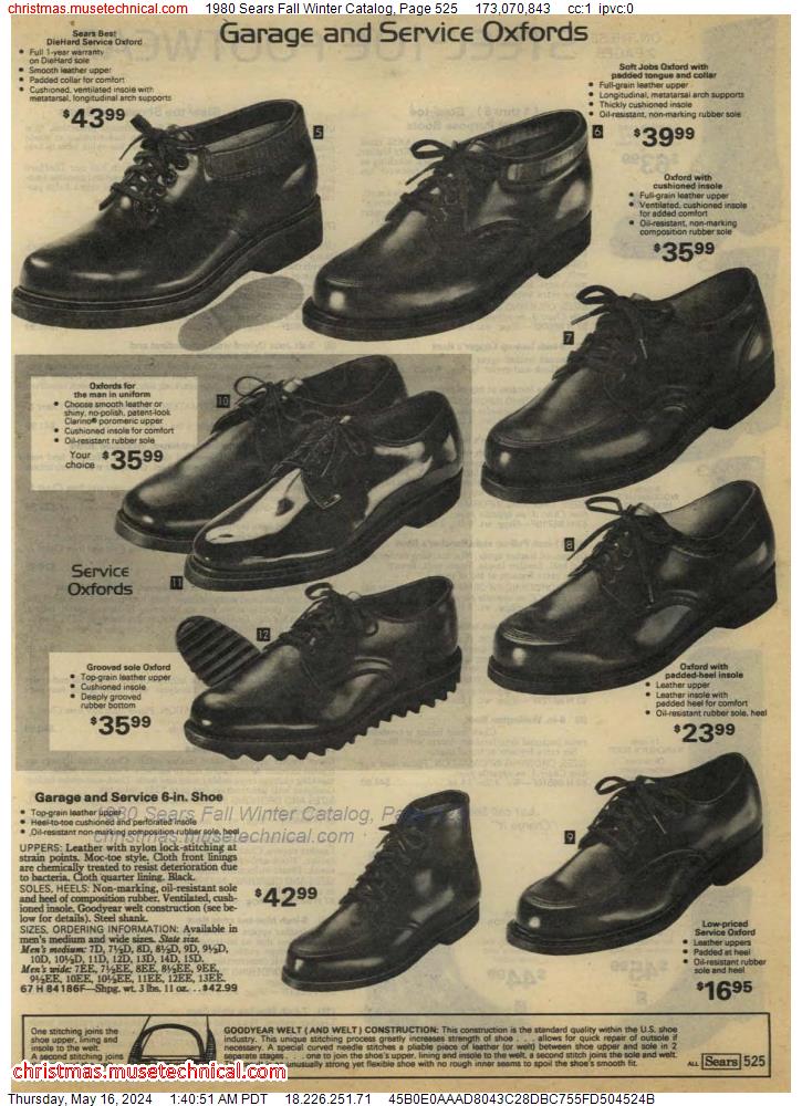 1980 Sears Fall Winter Catalog, Page 525