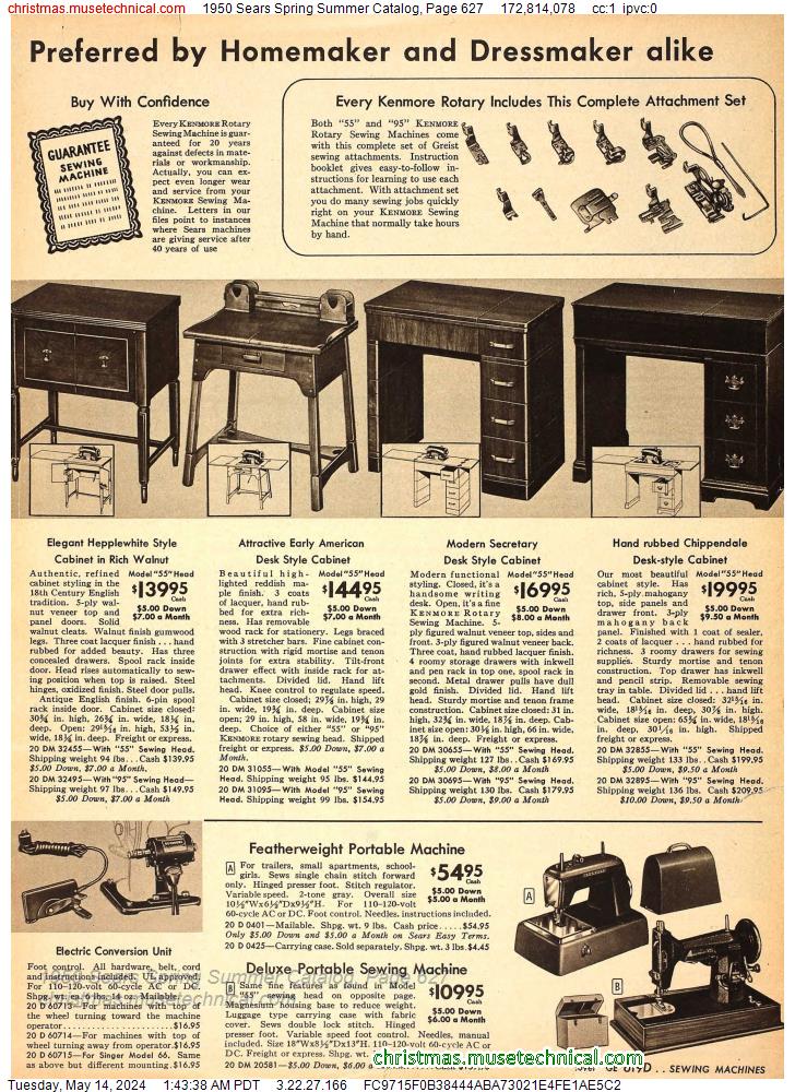 1950 Sears Spring Summer Catalog, Page 627