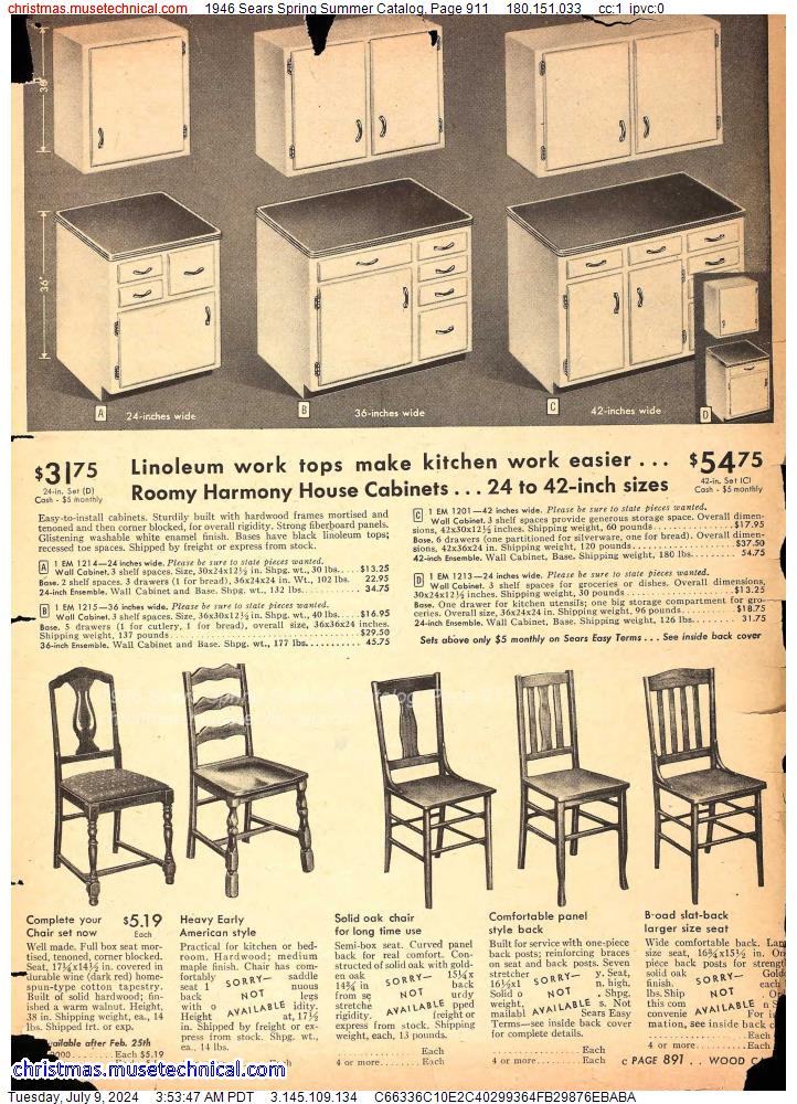1946 Sears Spring Summer Catalog, Page 911