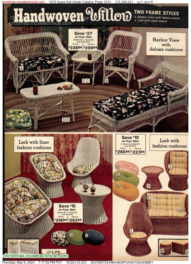1975 Sears Fall Winter Catalog, Page 1374
