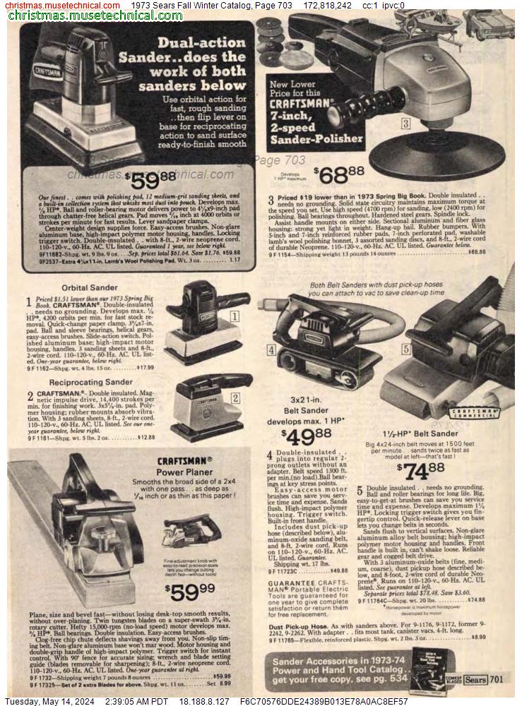 1973 Sears Fall Winter Catalog, Page 703