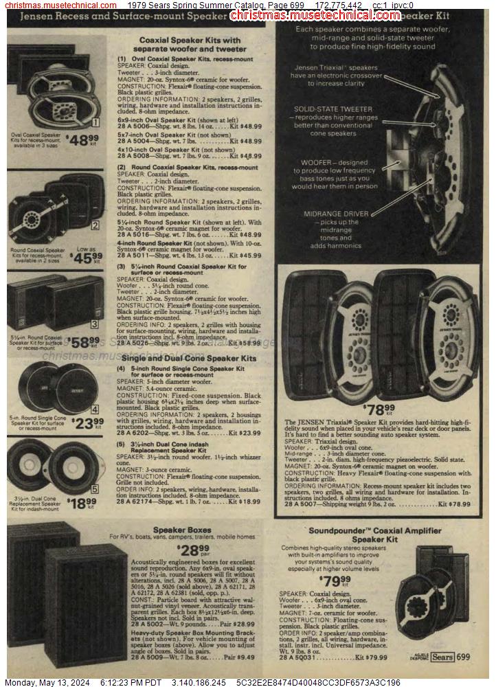 1979 Sears Spring Summer Catalog, Page 699