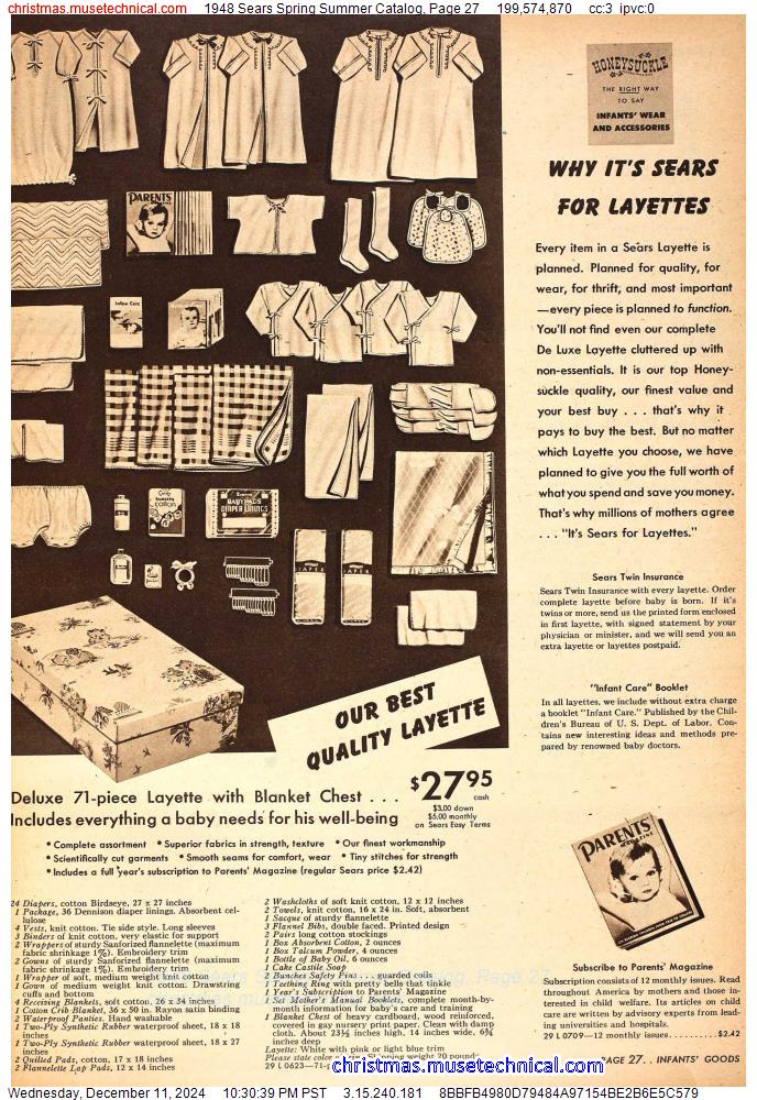 1948 Sears Spring Summer Catalog, Page 27