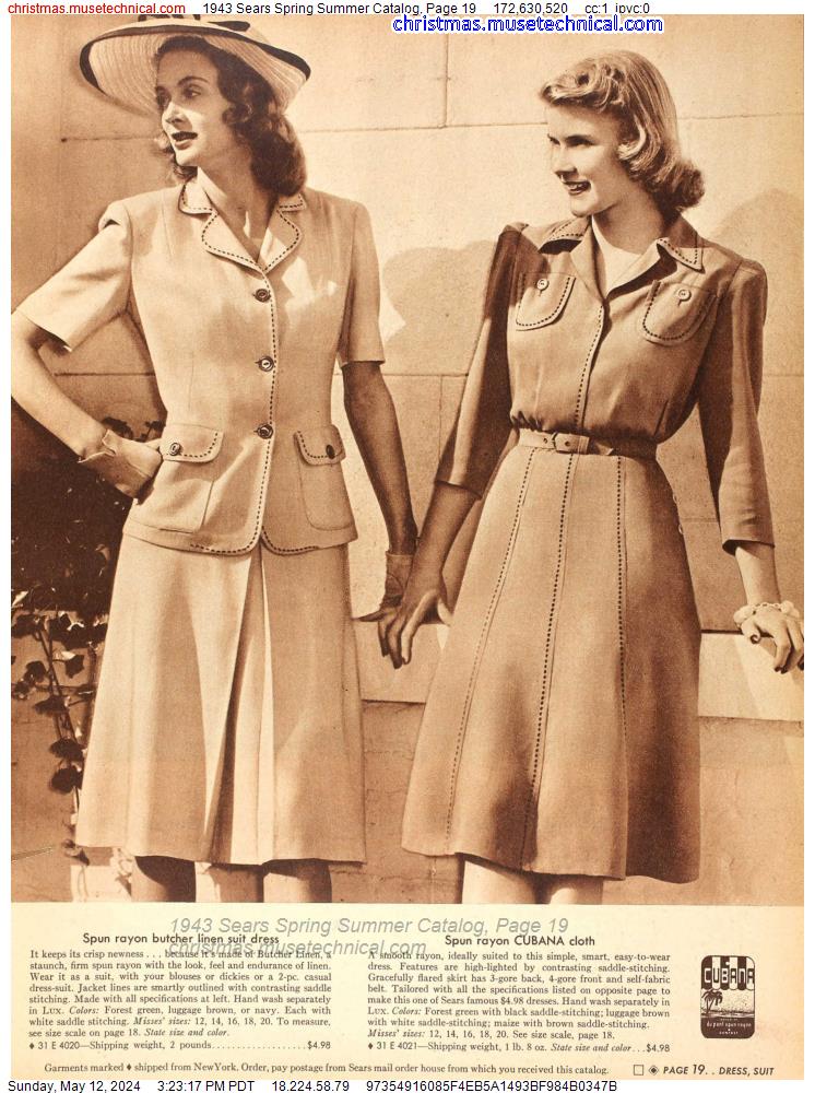 1943 Sears Spring Summer Catalog, Page 19