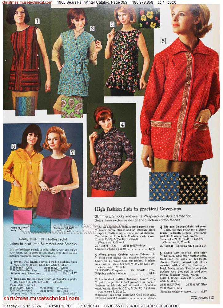 1966 Sears Fall Winter Catalog, Page 353
