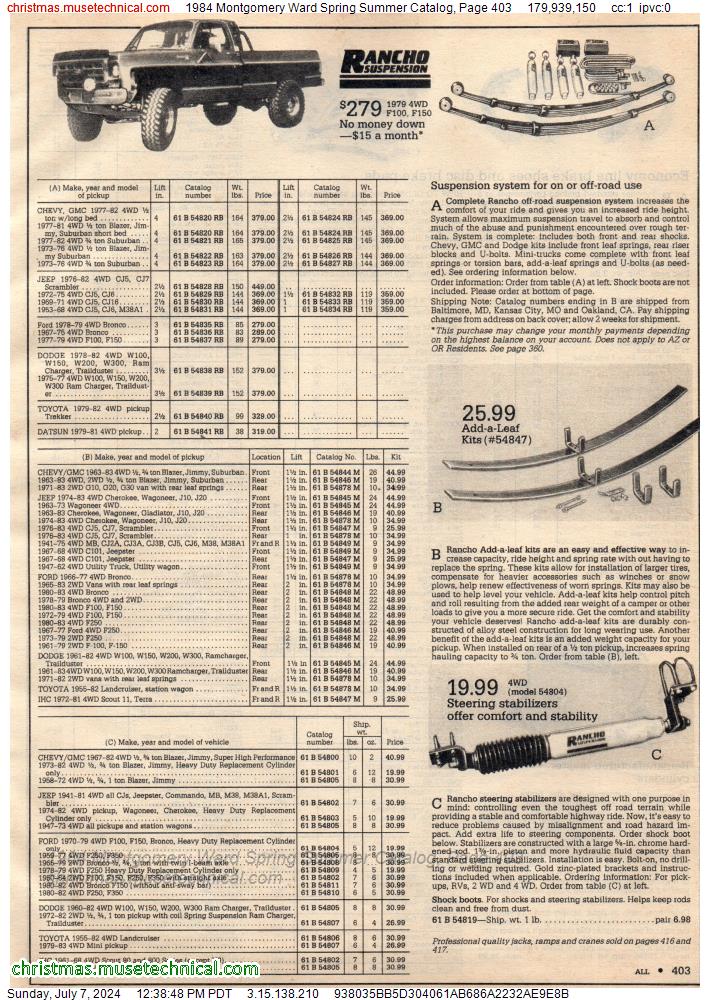 1984 Montgomery Ward Spring Summer Catalog, Page 403