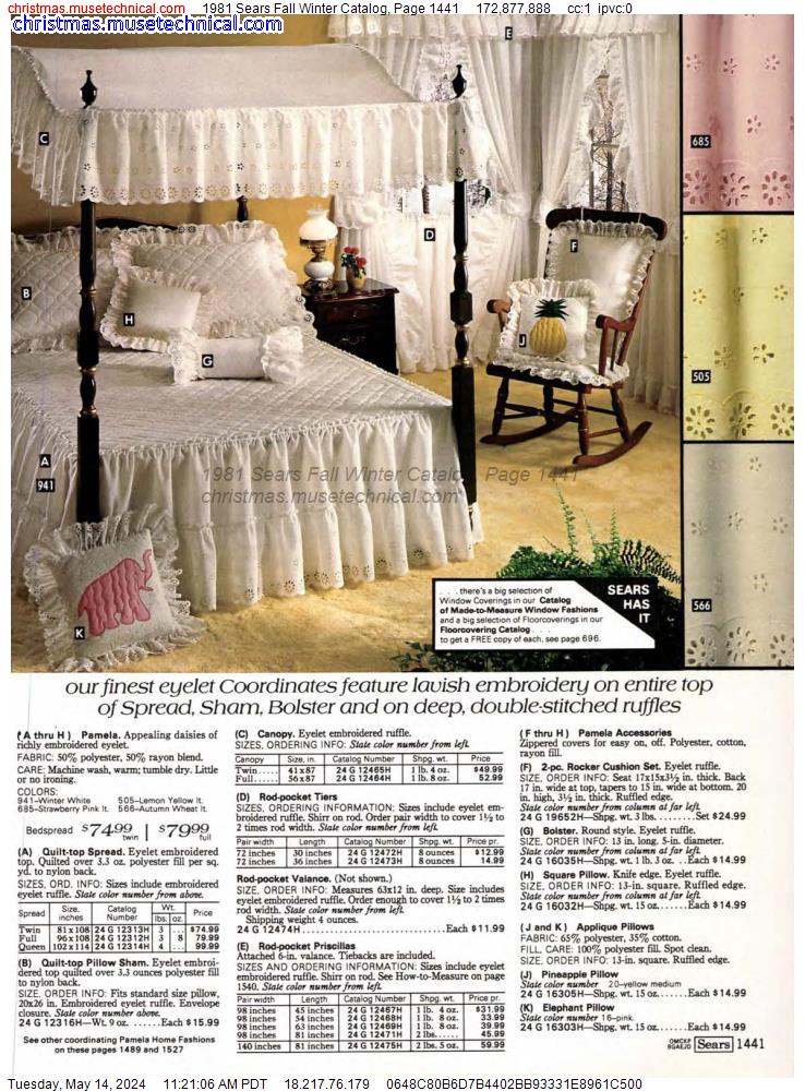 1981 Sears Fall Winter Catalog, Page 1441