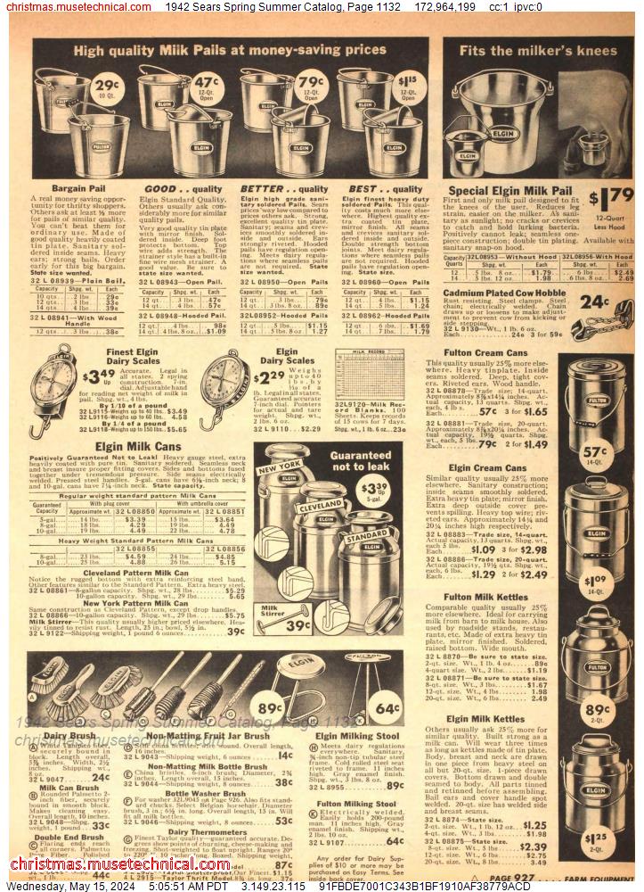 1942 Sears Spring Summer Catalog, Page 1132