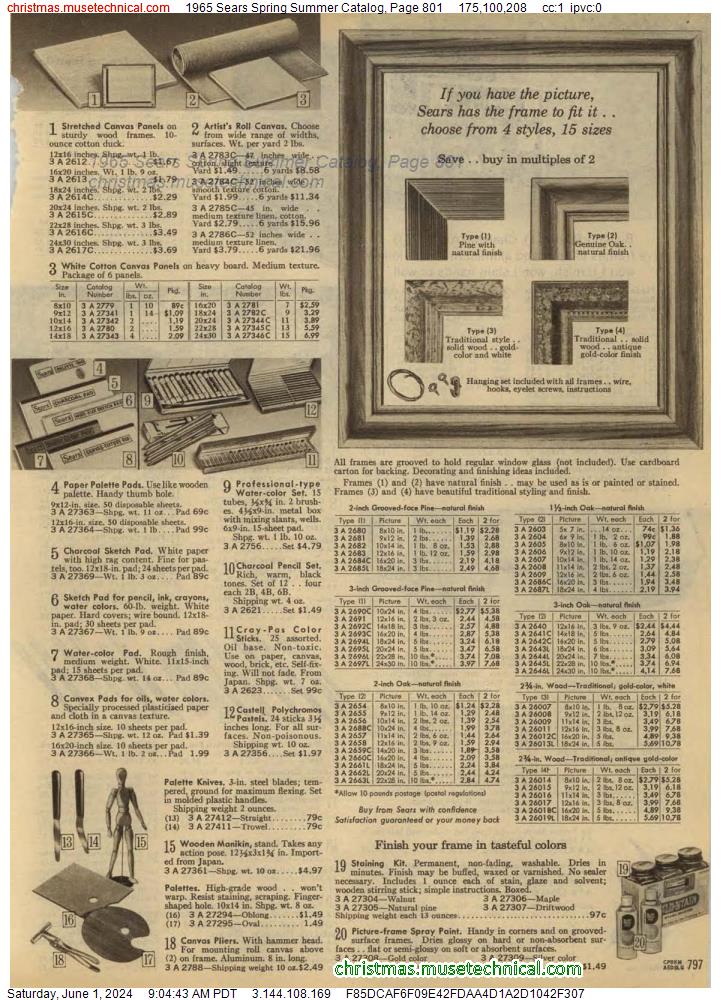 1965 Sears Spring Summer Catalog, Page 801
