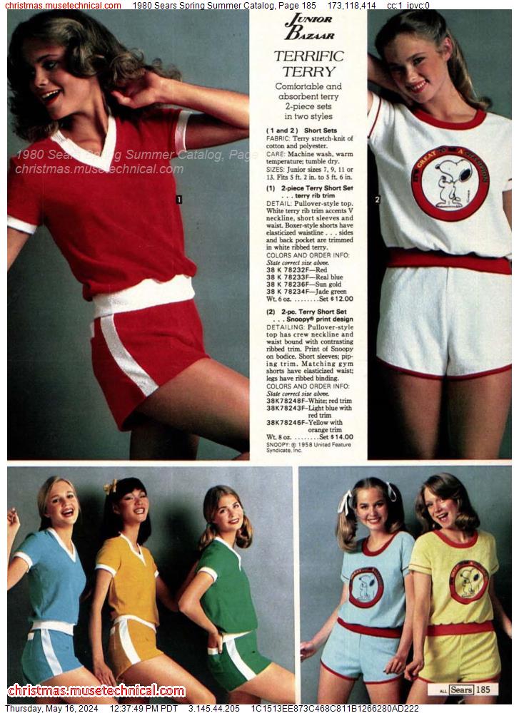 1980 Sears Spring Summer Catalog, Page 185