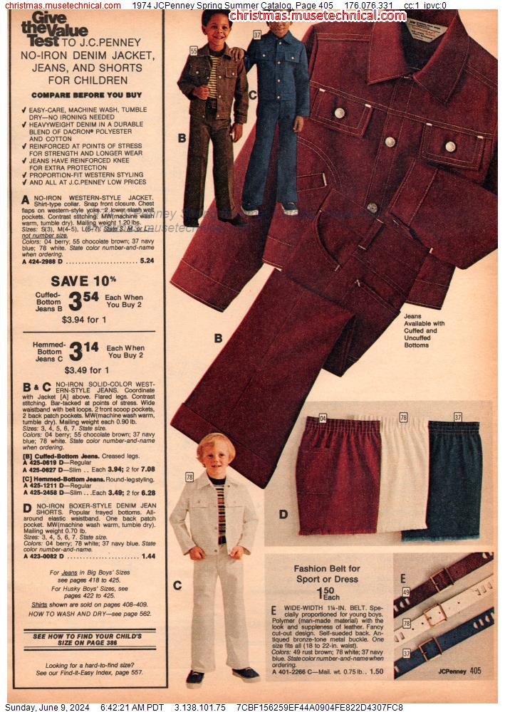 1974 JCPenney Spring Summer Catalog, Page 405
