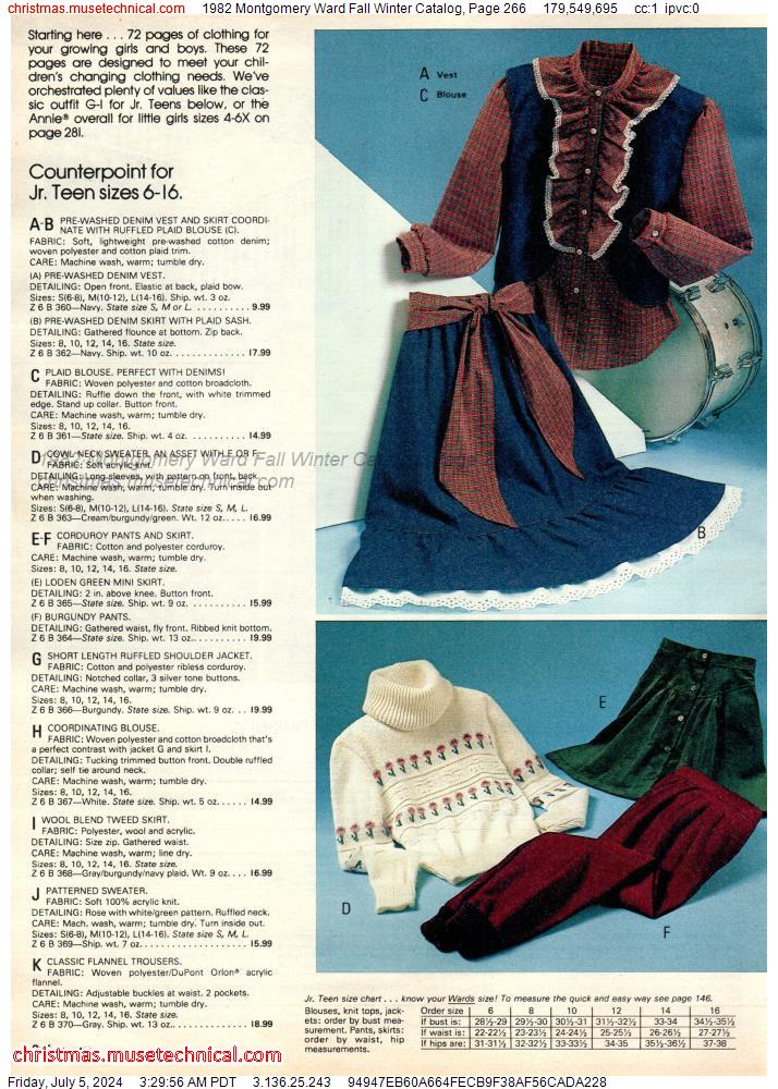 1982 Montgomery Ward Fall Winter Catalog, Page 266