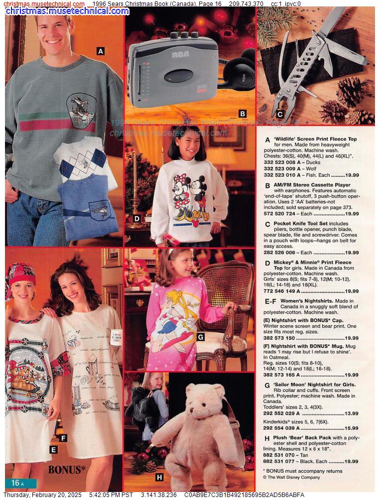 1996 Sears Christmas Book (Canada), Page 16