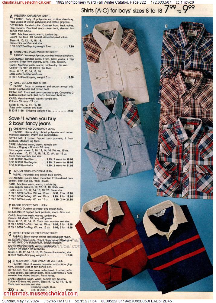 1982 Montgomery Ward Fall Winter Catalog, Page 322