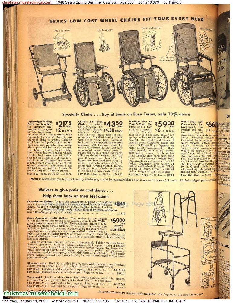 1948 Sears Spring Summer Catalog, Page 580